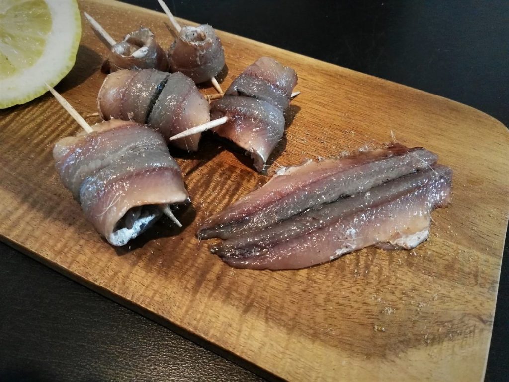 rollitos de boquerón popietas de boquerón