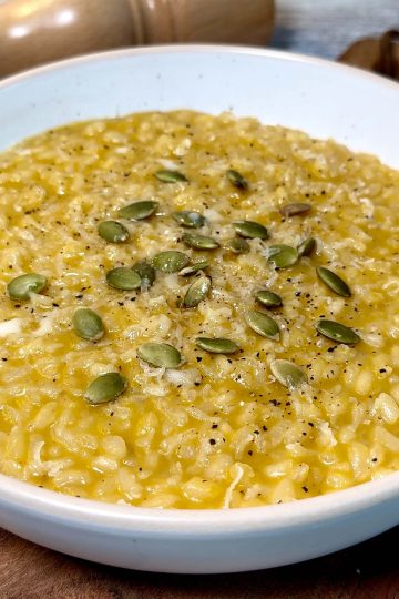 risotto de calabaza receta fácil y rápida