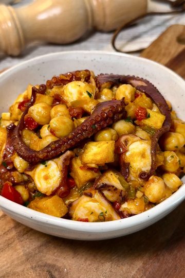 ropa vieja de pulpo