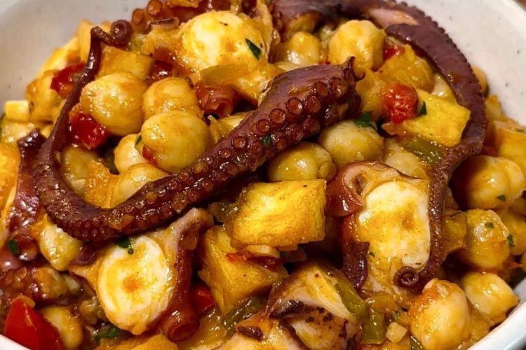 ropa vieja de pulpo